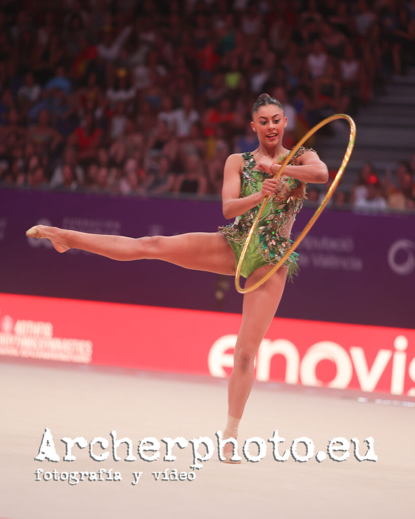Barbara Domingos (3), 40th FIG Rhythmic Gymnastics World Championships Valencia 2023, hoop, by Sergi Albir professional photographer in Spain
